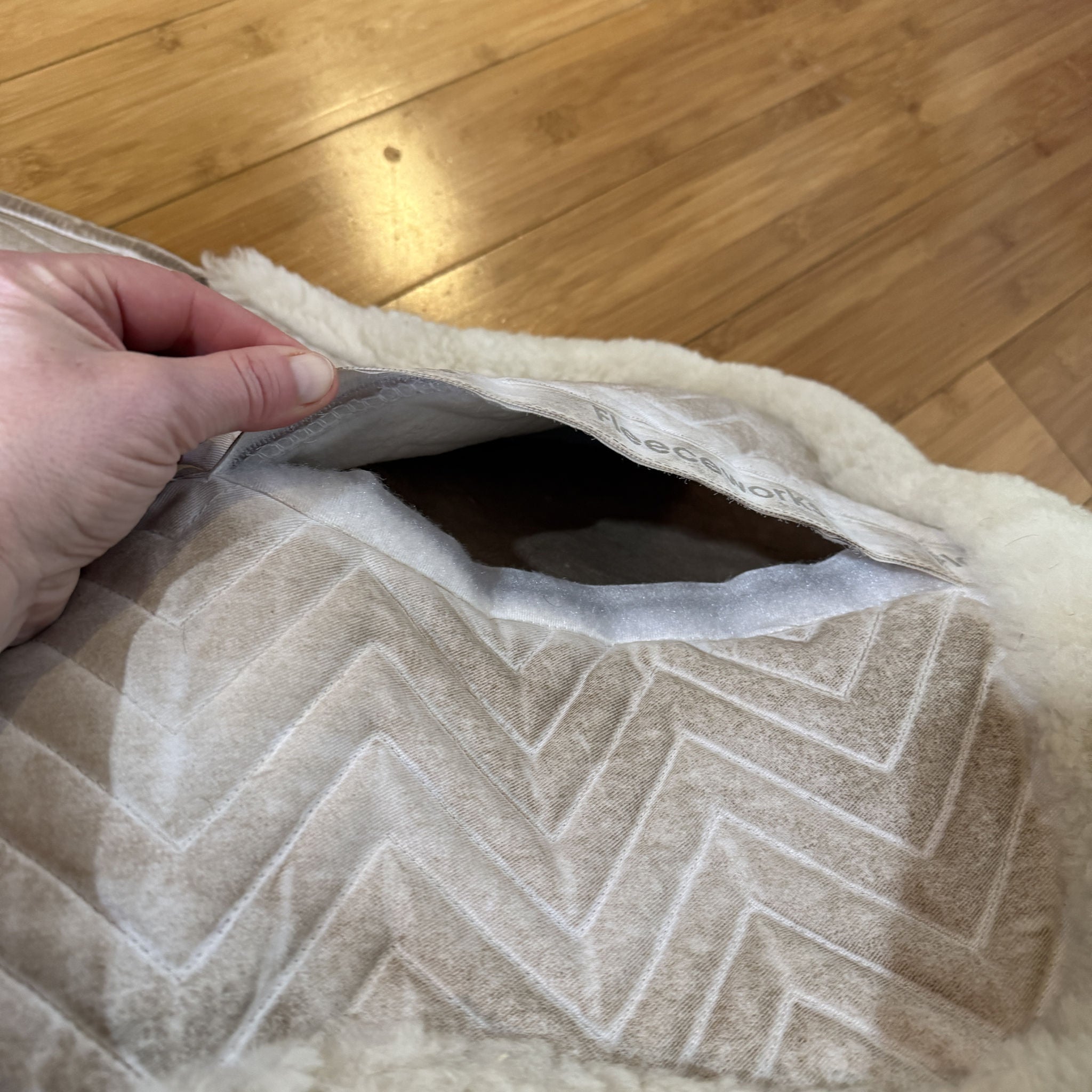Fleeceworks Sheepskin Classic Original Halfpad with Rolled Edge.